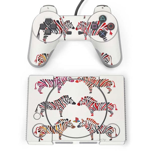 Cat Coq Rainbow Zebras PlayStation Classic Bundle Skin